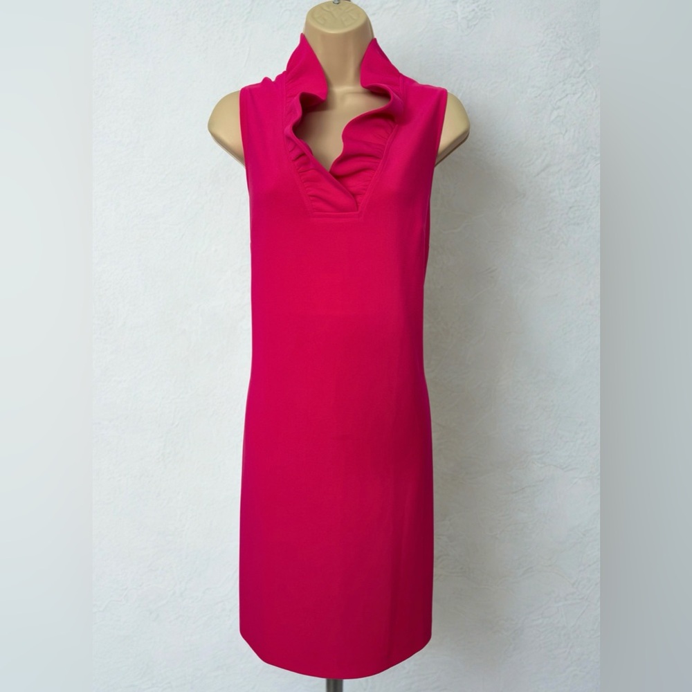Joseph Ribkoff Fuchsia ruffle Dress